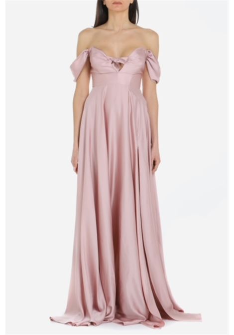 Abito lungo fiocco OMBELICO | Abiti | 4957OLD PINK